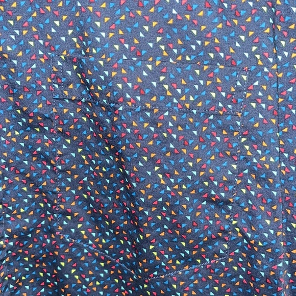 Men’s Apt 9 Seriously Soft Short Sleeve Button Down Shirt Size M Navy - Picture 3 of 8